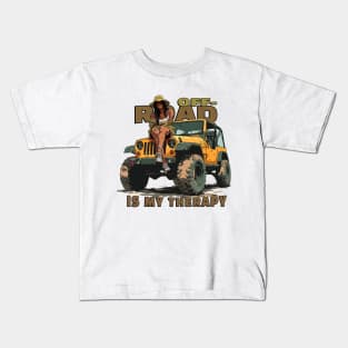 Off-road is my therapy. Kids T-Shirt